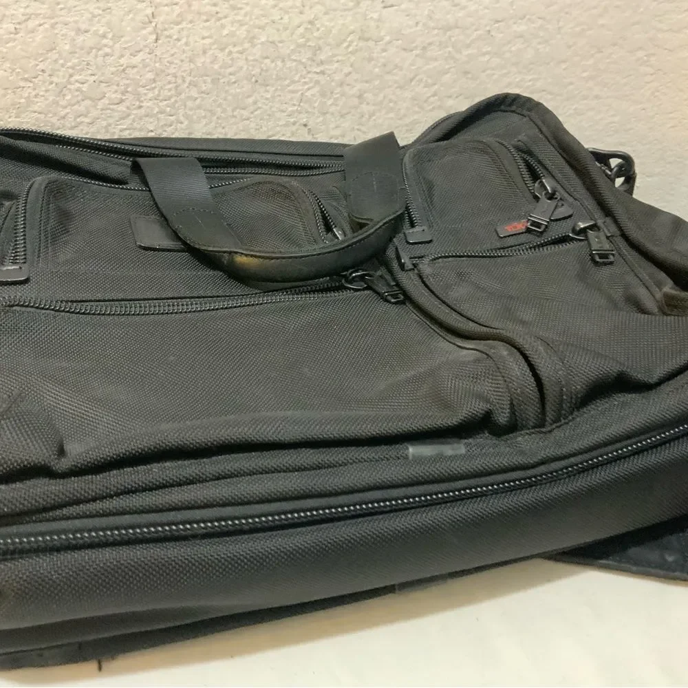TUMI Black  alpha Ballistic expandable Laptop Business Briefcase